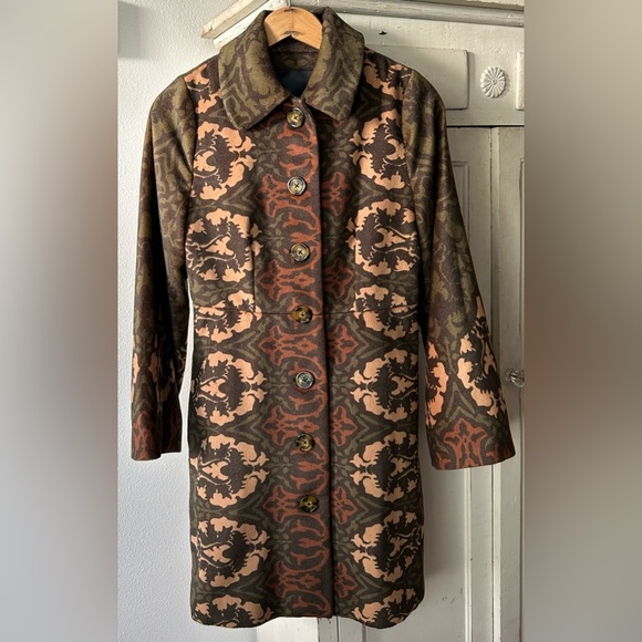 Anthropologie | Women’s olive green/brown Plenty by Tracy Reese Janice Boho Coat - Picture 15 of 16